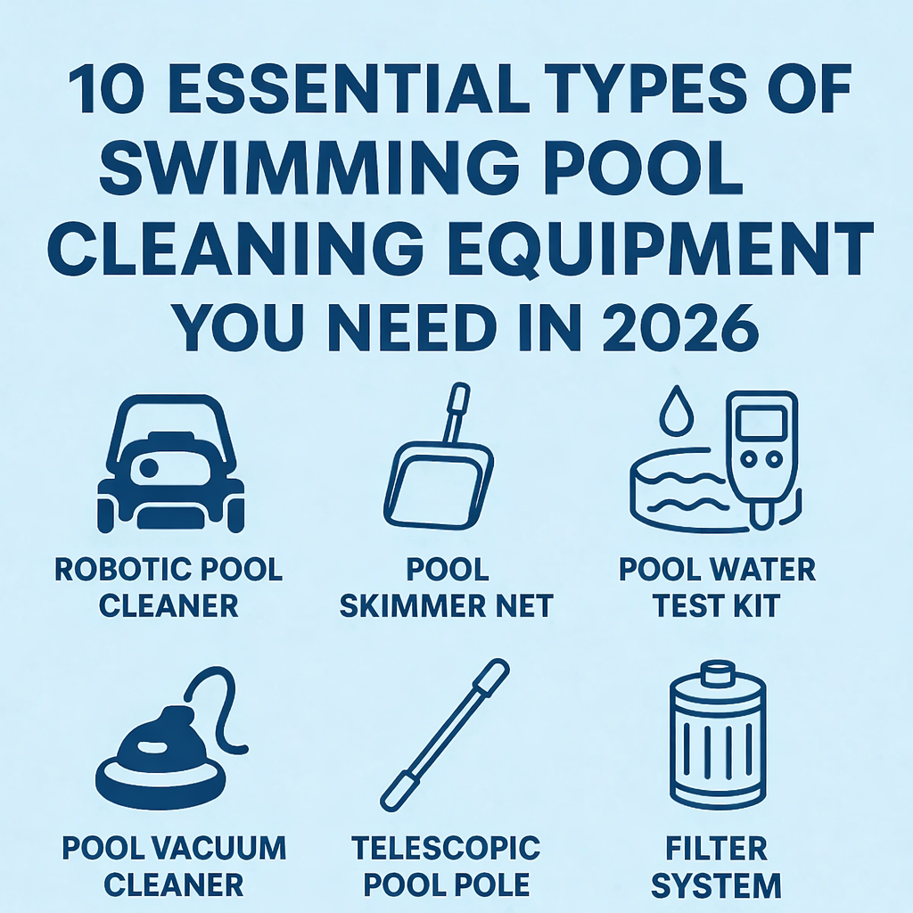 10 Essential Types of Swimming Pool Cleaning Equipment